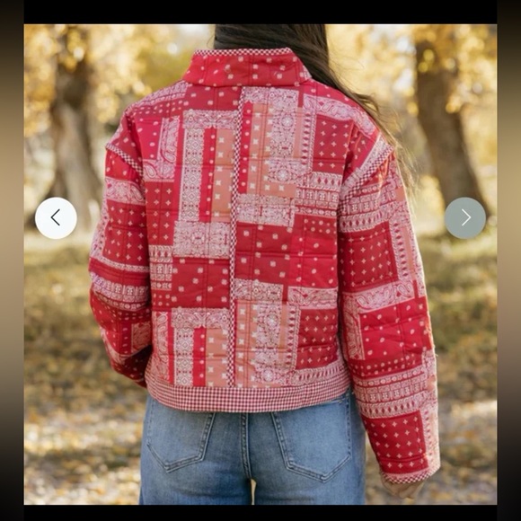 NWT & Merci Julie Jacket-Red Bandana
 size Medium - Picture 7 of 12